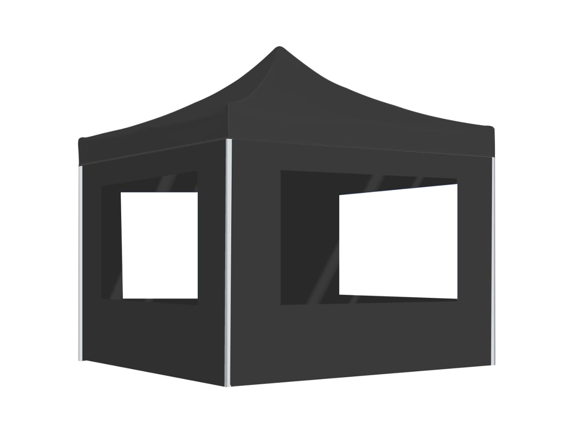 Vidaxl Tenda Dobrável Profissional Com Paredes Alumínio 2x2m Antracite