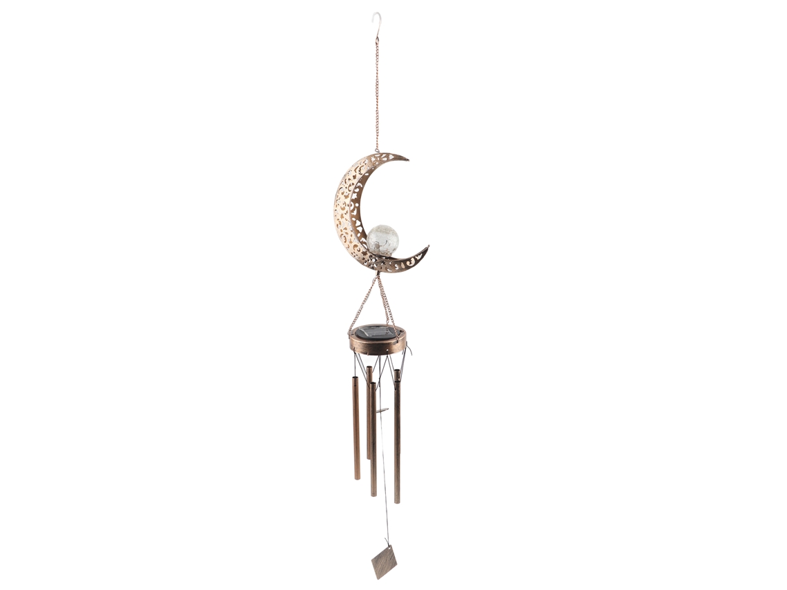 Rebe-lâmpada De Pátio Solar Com Sinos Retrô Pendente Ornamental Luz Decoração Interior Presente De Ação De Graças Aniversário Lua