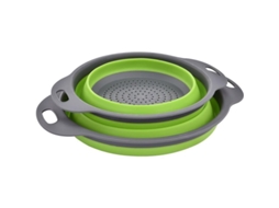 2026 colador Plegable de Silicona para Cocina, Ecoamigable no Tóxico, 2 Tamaños (verde)