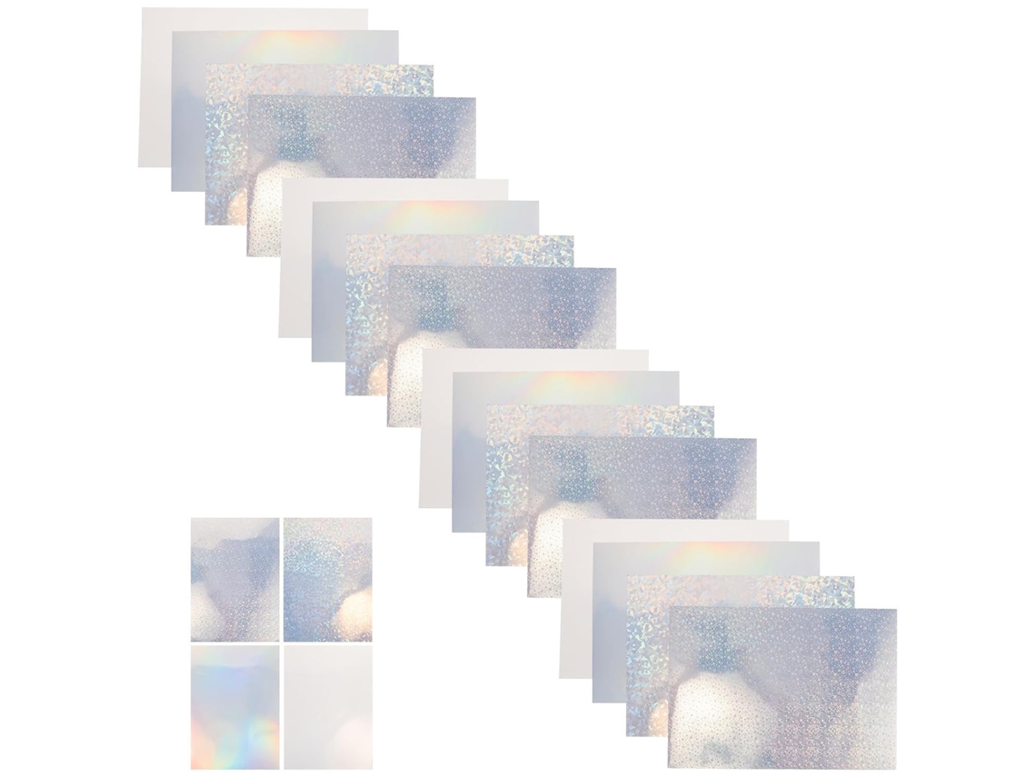 Adesivos holográficos Sewacc A4, adesivos de vinil autoadesivos e à prova d'água para impressoras a laser Jato.