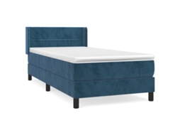 Box Spring Bed, Box Spring Beds Vidaxl Azul Veludo (100 X 200 Cm)