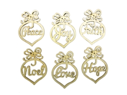 Laxiscreed Conjunto De 6 Ornamentos De Natal Em Madeira Pequenos Para Pendurar E Decorar''mode'':''full'',''messages'':