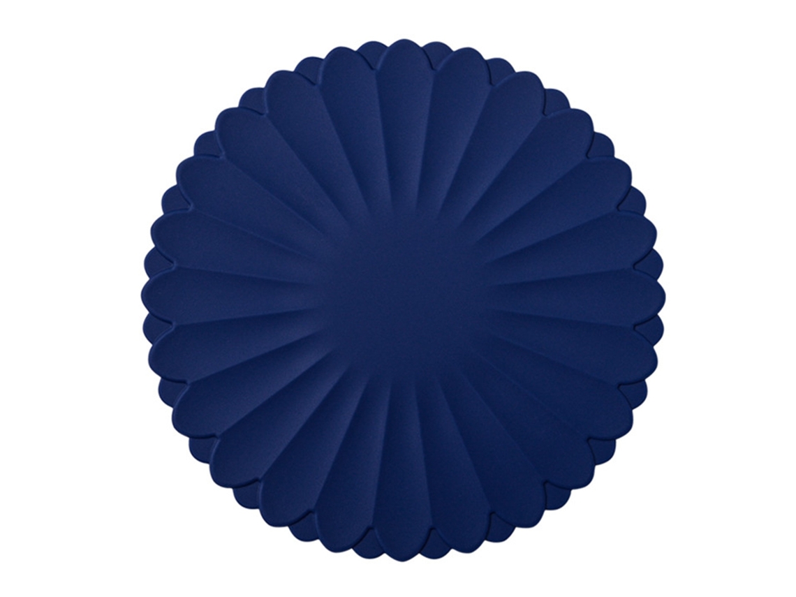 Tapete Trivet Resistente Ao Calor De Silicone Azul, 18 Cm, Antiderrapante, Inodoro, Protetor Mesa Cozinha