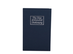 Cofre De Livro Dicionário De Inglês Laxiscreed Pequeno Azul Com Chave, Ideal Para Coleção E Armazenamento