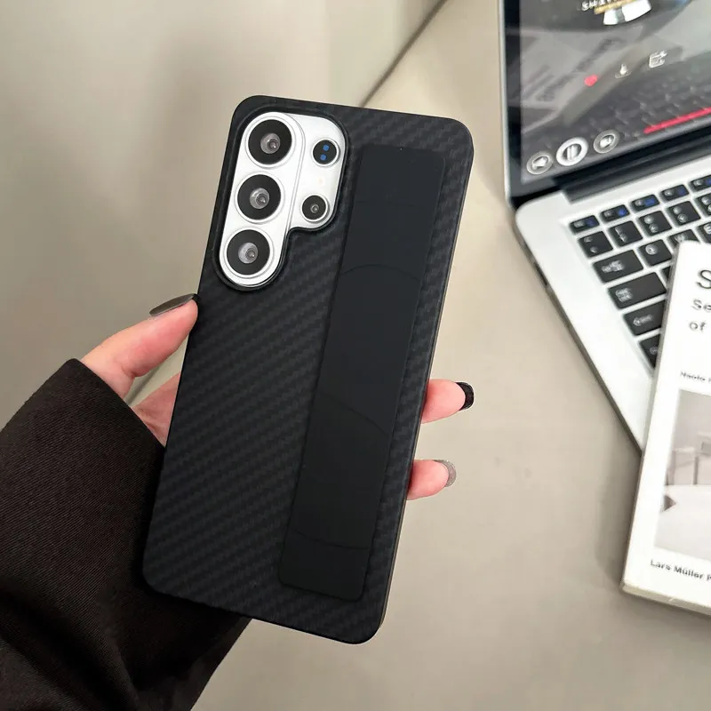Capa Para Celular (preta, Galaxy S26 Ultra), Capa Protetora Com Dobradiça Em Couro Ultramacio, Resistente A Arranhões.