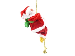 NANA Papai Noel Escada Veado Puxar Carrinho Enfeites Decorativos/Contas de Escalada Pano Dourado Pé Interruptor Único