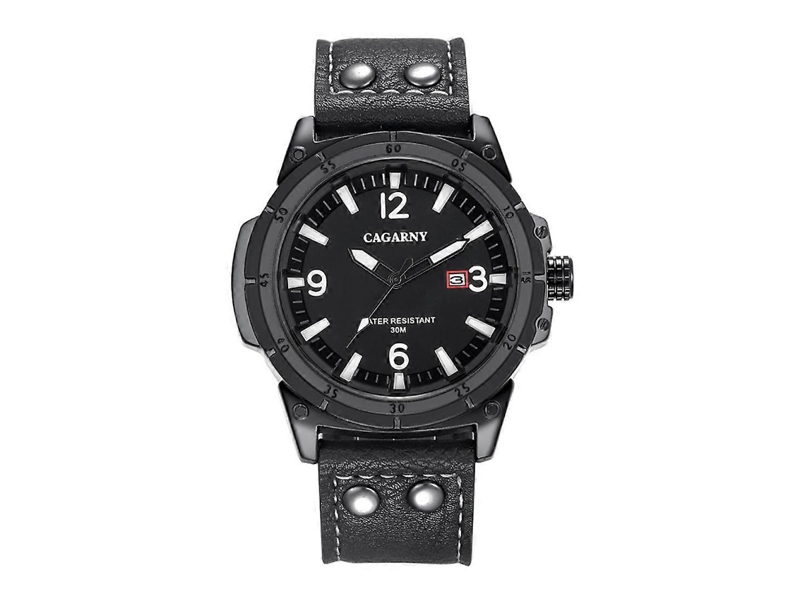 Relógio De Pulso Cagarny 6853, Modelo Fashion, À Prova D'água, Com Movimento De Quartzo E Pulseira De Couro.