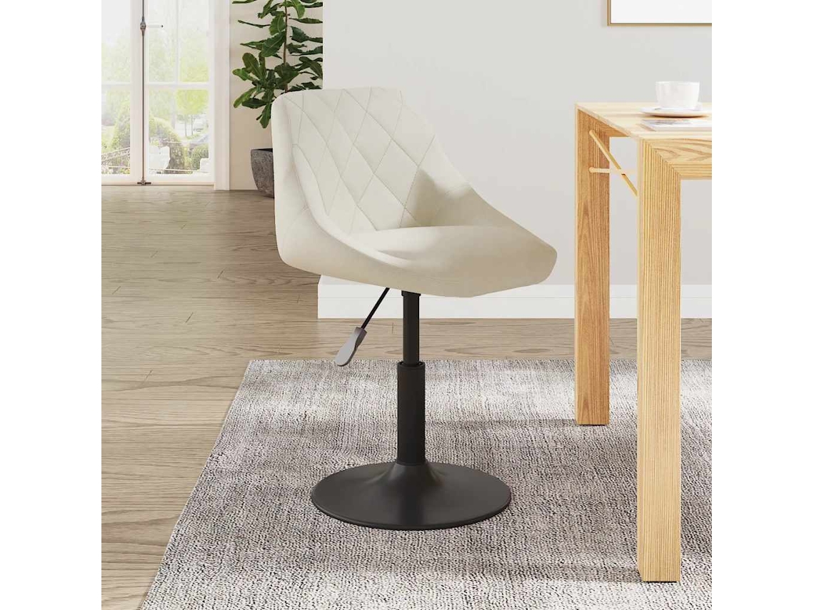 Vidaxl Banco De Bar Veludo Cor Creme