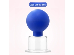 (azul Xl) Ventosa De Massagem De Borracha, Efeito Lifting Facial A Vácuo, Tamanhos P, M E Gg