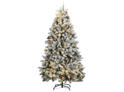 Vidaxl Árvore Natal Artificial Articulada C/ 300 Luzes Led+bolas 210cm