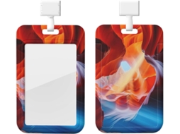 Suporte Crachá Antelope Canyon Beauty Capa Protetora Vertical Com Cordão, Plástico Stojo À Prova D Água, Suporte Crachá