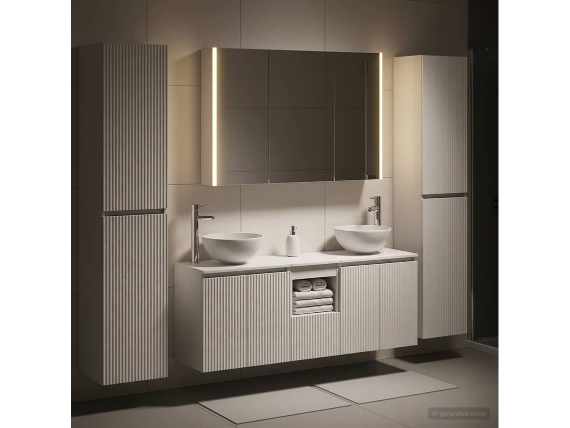 Vidaxl Conjunto De Móveis Para Banheiro 6 Unid. Branco