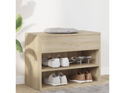 Vidaxl Banco Sapateira 60x30x45 Cm Derivados Madeira Carvalho Sonoma