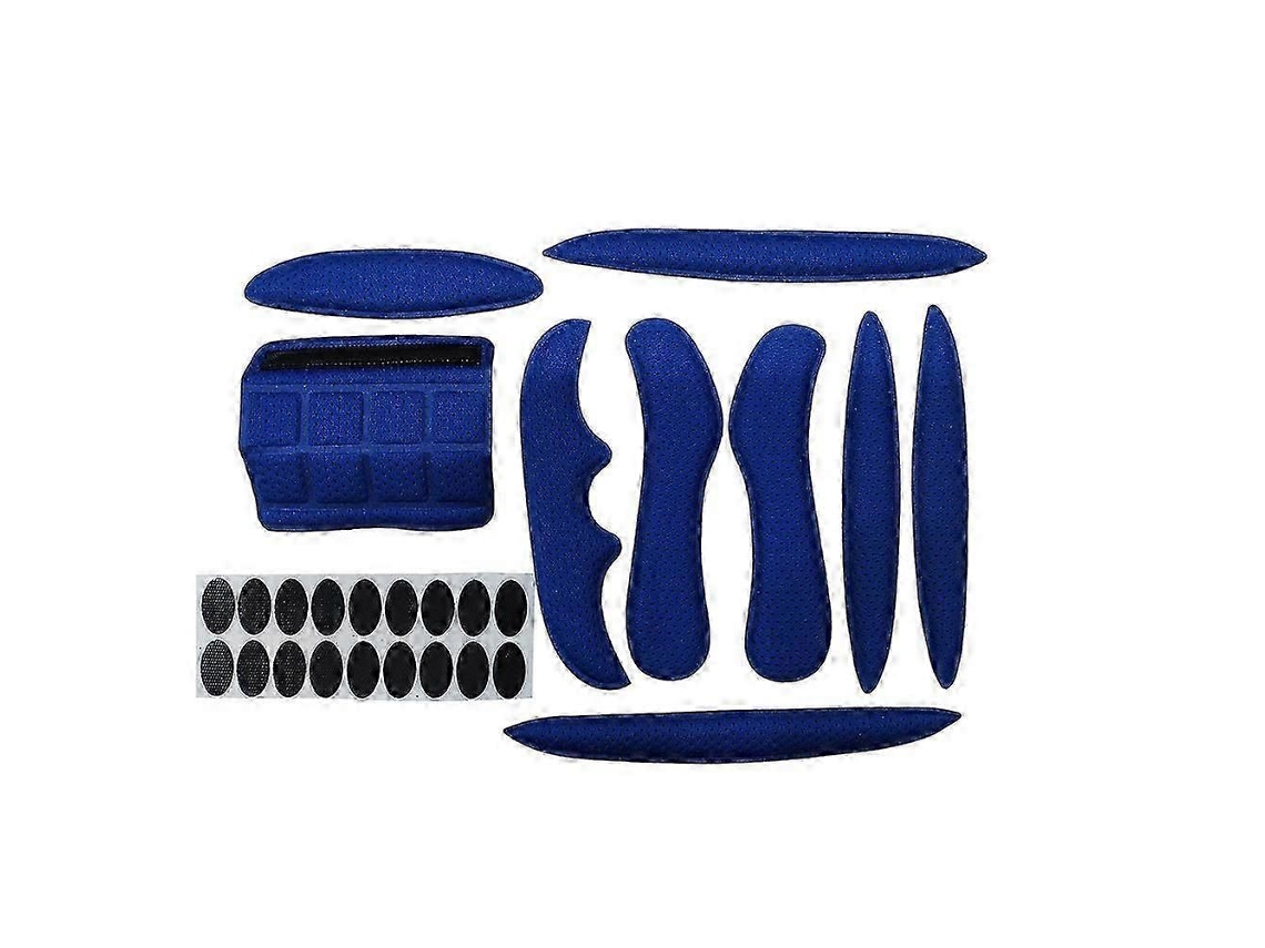 Forro Acolchoado para Capacete de Ciclismo com Absorção de Impacto e Maior Conforto, Azul, 12 X 2,5 X 0,5 Cm . TAISHENGDA (1 Conjunto)