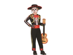 Fato de esqueleto Mariachi para criança