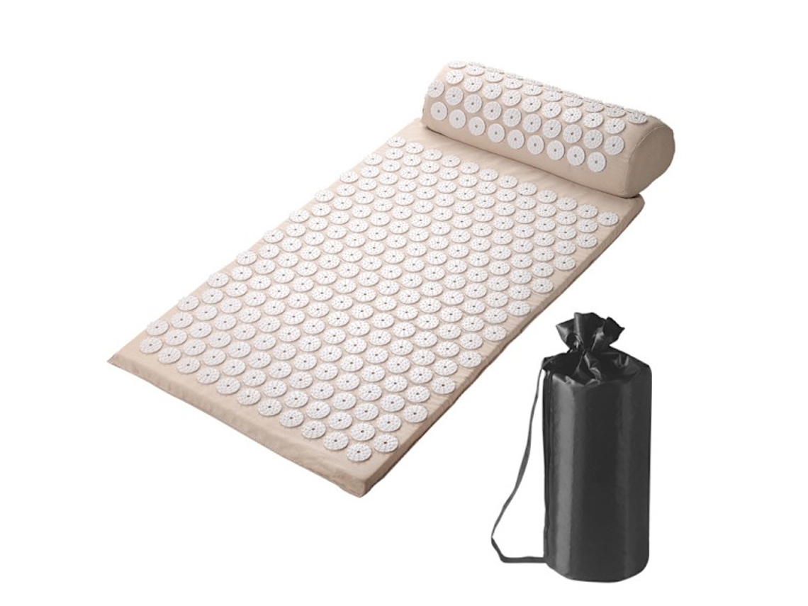 Conjunto De Tapete E Almofada Acupressão Com Bolsa, Tapete De Acupuntura Para Dores No Pescoço E Nas Costas, Relaxamento Muscular