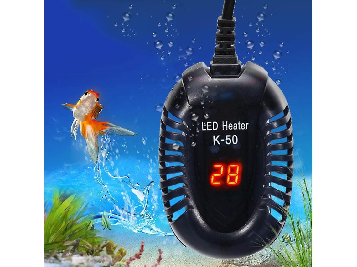Aquecedor Elétrico Submersível com Controlador Digital de Temperatura e Termostato para Aquários Peixes Tarta Rugas, 75w. GOKOCO