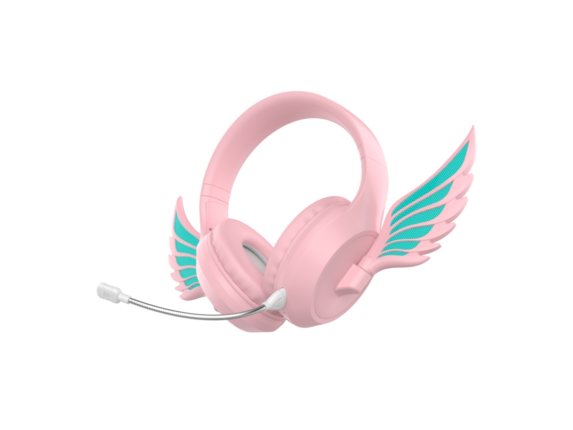 Fones de Ouvido Bluetooth com Cancelamento de Ruído MDUG (rosa)