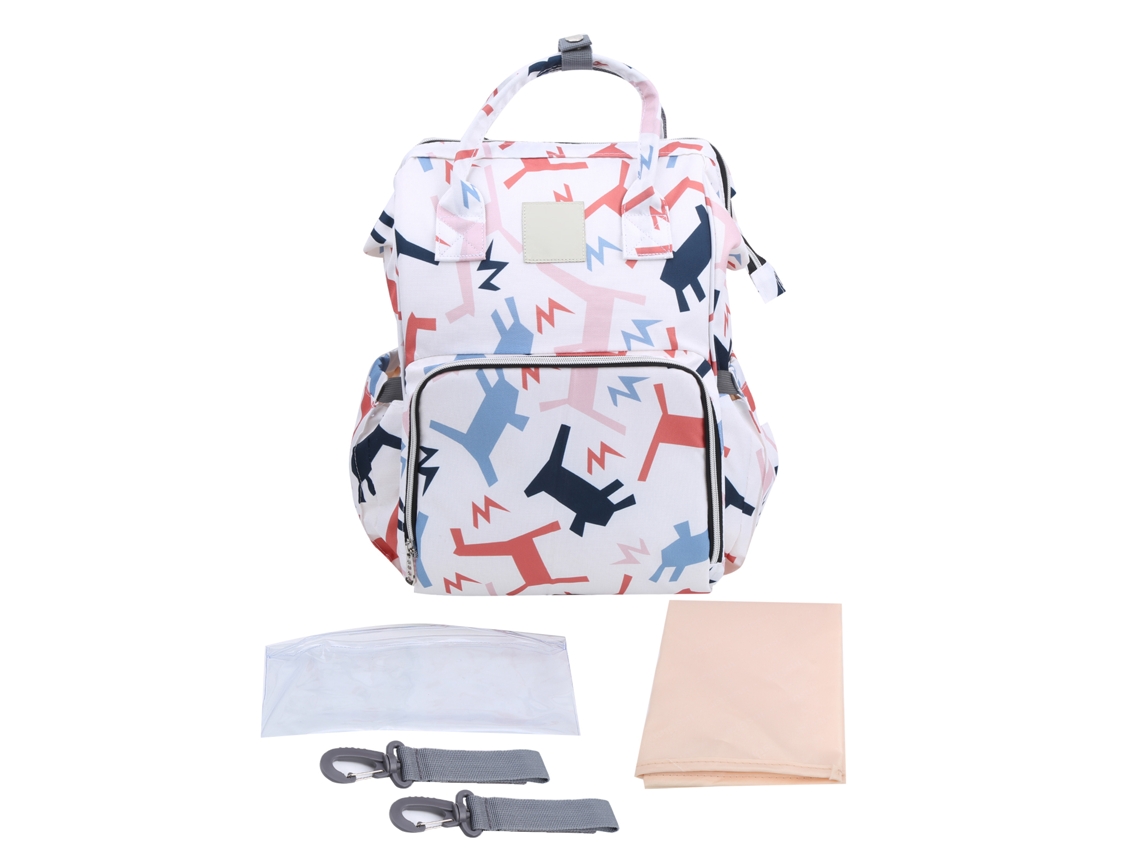 Mali mochila de Fraldas Maternidade Grande Capacidade Carrossel Impermeável com Acessórios