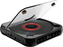 Leitor Cd Portátil Com Bluetooth, Alto-falantes Hifi Duplos Retrô, Suporte Para Usb, Entrada Aux