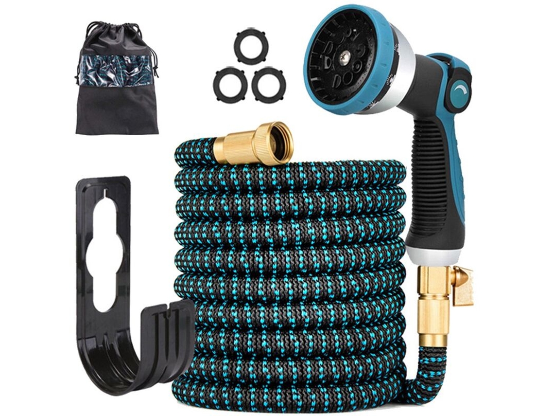 Mangueira De Jardim Extensível, Mangueira De Água Flexível Com 10 Bicos Padrão, À Prova De Vazamentos, Retrátil E Resistente, 75 Pés Aquaforge