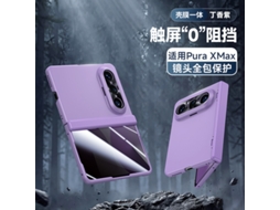 Capa Para Celular Huawei Puraxmax (roxa, Privacidade) Com Pintura Texturizada Que Imita A Pele E Dobradiça De Mola.