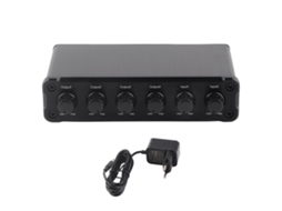 Mixer Splitter LAXISCREED 2 Entradas 4 Saídas Volume Ajustável