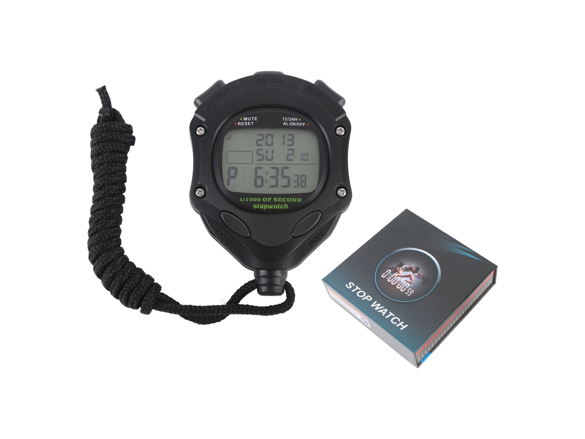 Cronômetro Digital Com Temporizador Display Grande Luz Noturna Alarme Para Esportes Treinamento Nadar Corrida
