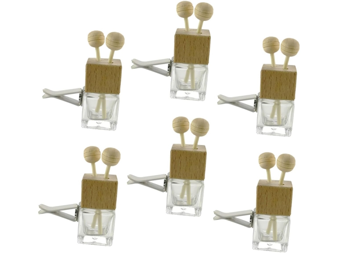 Conjunto De 6-frascos Vidro Genéricos Para Perfume Automotivo, Difusor De Aromas Essencial, Elegante E De Longa Duração