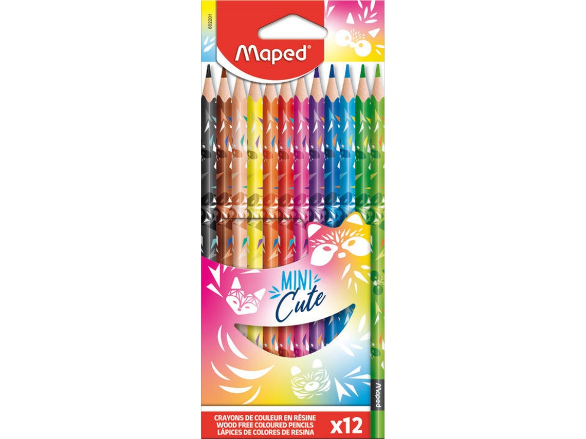 Lápis de Cor MAPED Cx Mini Cute (12 Unidades)