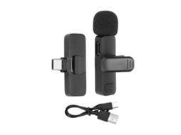 Lurelia Microfone De Lapela Sem Fios Redução De Ruído Plug And Play Tipo C Para Gravação
