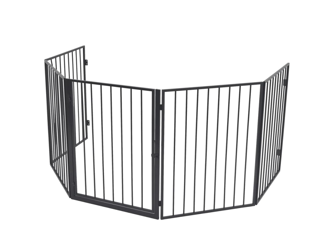 Fireplace Fence, Fireplace Fences Vidaxl Preto Aço