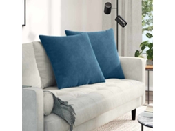 Vidaxl Travesseiros De Sofá 2 Pcs Azul 80 X 80 Cm