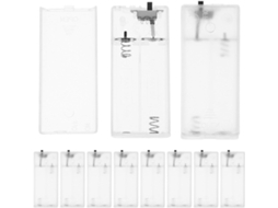 Caixa De Pilhas Transparente Em Plástico Abs Para Luzes De Cordão.