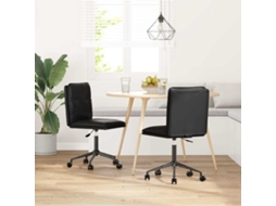 Vidaxl Cadeiras De Jantar 2 Pcs Couro Artificial Preto