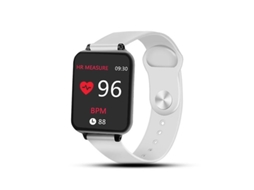 Relógio inteligente B57 com tela colorida IPS de 1,3 polegadas, classificação IP67 à prova d'água, suporta lembretes de mensagens, monitoramento de frequência cardíaca e bicicleta elétrica.