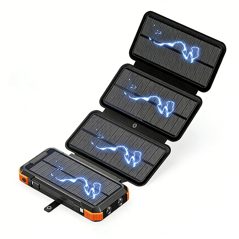 Carregador Solar 20000mah, Manivela, 22,5w, Carregamento Rápido MDUG Vermelho PONTOCASA