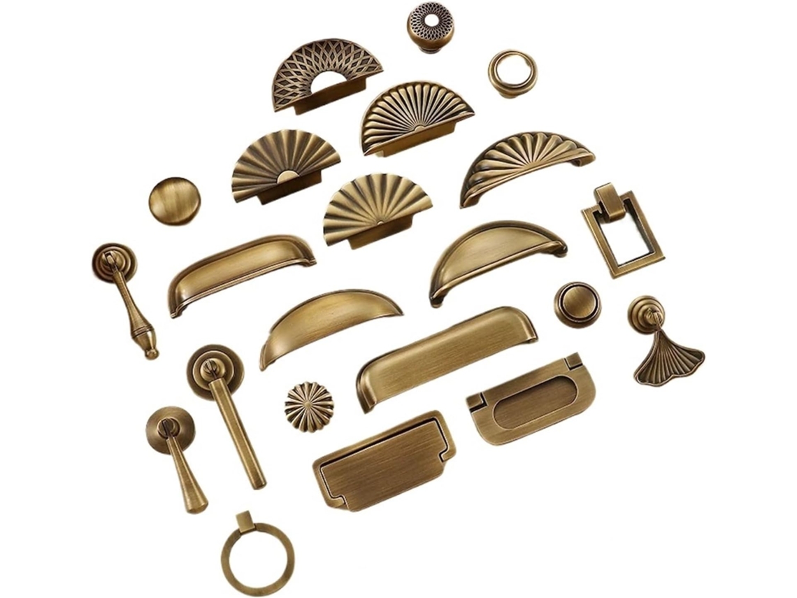 1 Peça Puxador Simples De Cobre Puro Para Porta Armário Em Bronze Com Furo Único, Semicírculo, Acabamento Em Cobre