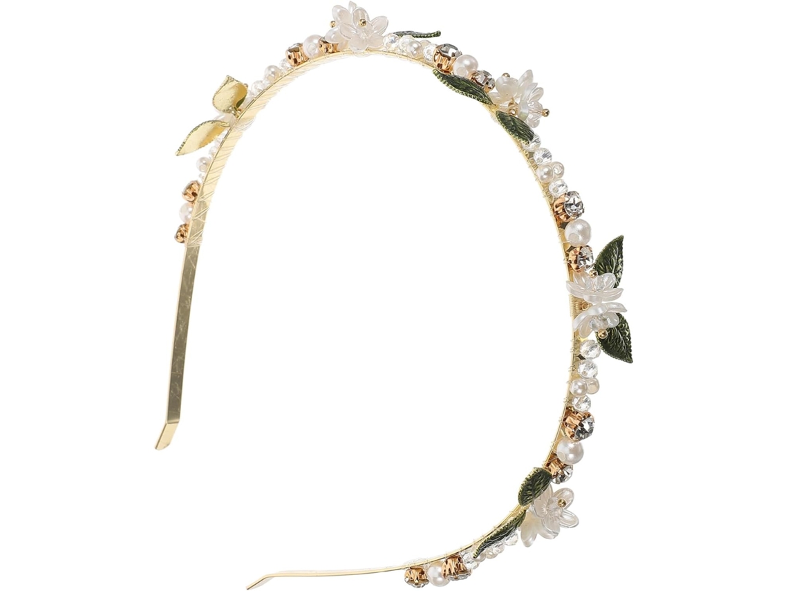 Tiara Decorativa Com Miçangas E Lantejoulas - Acessório De Cabelo Criativo