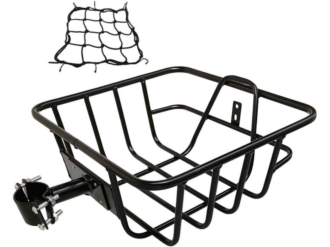 Cesta multifuncional preta HARILLA para bicicleta resistente aço compatível com S/MARCA