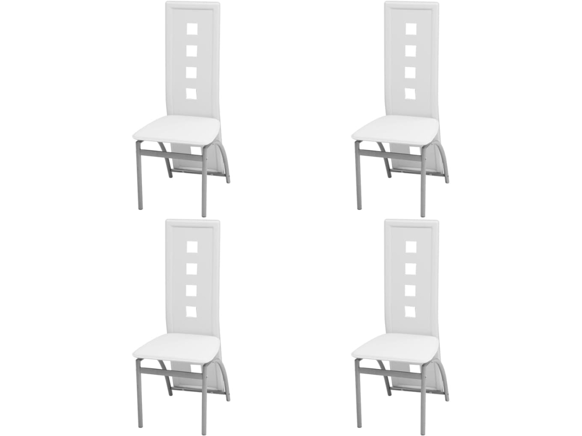 Dining Chair, Dining Chairs Vidaxl Branco Couro Artificial (n/a)