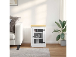 Vidaxl Gabinete Hifi Branco 60 X 50 X 82 Cm Madeira De Pinheiro Sólida