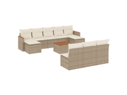 Garden Sofa Set, Garden Sofa Sets Vidaxl Bege Rattan / Vime (n/a)