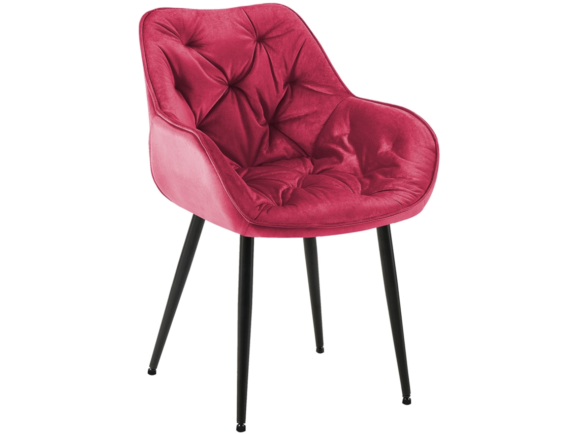 Cadeira Tanna veludo vermelho CLP