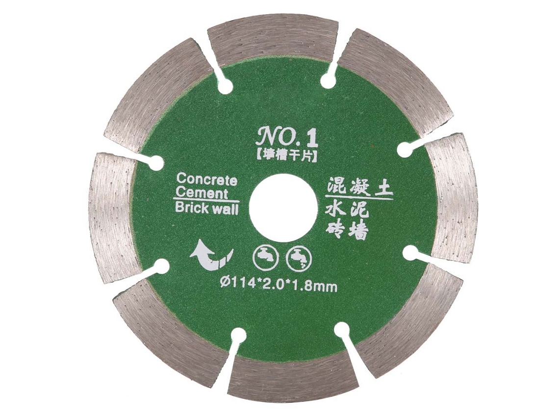 Disco De Corte De Diamante De 8 Segmentos Para Mármol, Granito E Baldosas - Ferramenta De Corte 114*2.0*1.8mm
