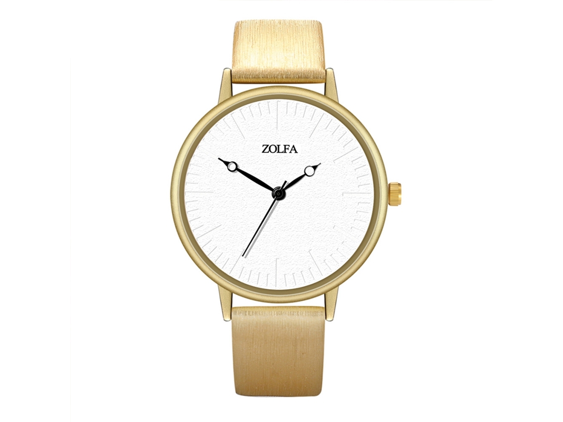 Relógio de Pulseira Casal Quartzo com Pulseira de Pu Estilo Simples Ouro