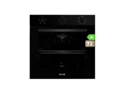 Evvo Forno Integrável H10, 72l, Classe A, 4 Programas, Grill, Temporizador, Comando Seletor, Porta Triplo Vidro, Preto