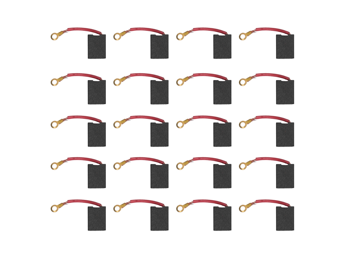20 escovas de carbono de alta dureza para motores de máquinas de corte e furadeiras hidráulicas.