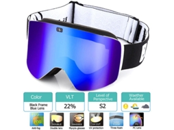 Óculos De Esqui Com Lente Polarizada De Dupla Camada Magnética, Óculos Antiembaçante Uv400 Para Esqui E Snowboard, Óculos De Esqui Para Homens E Mulhe