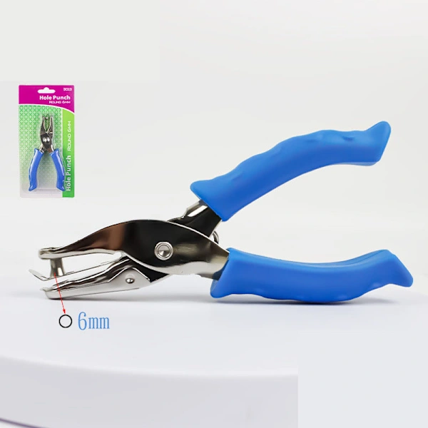Perfurador de Papel com um Único Furo, para Trabalhos Manuais, com Cabo Macio Azul, Adequado para Crianças e Adultos BRILVIBERA
